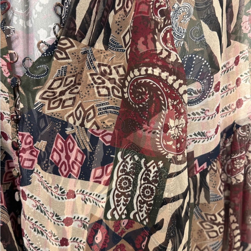 Veronica Beard Jayce Patchwork Silk Blouse - image 3